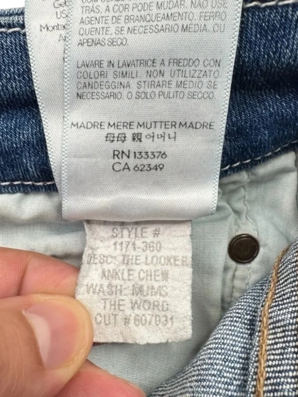 Mother The Looker Ankle Chew Mums The Word Skinny Jeans 26